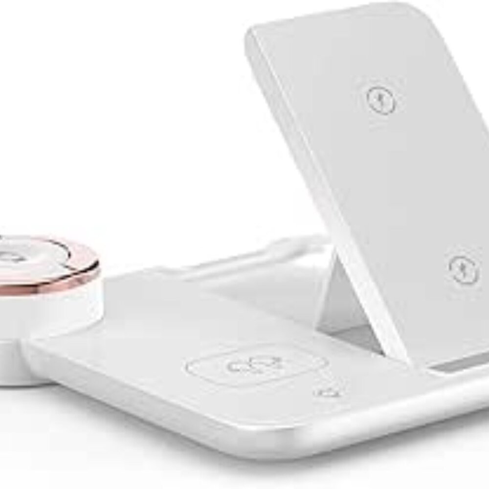 Wireless Charger, 3 in 1 Foldable Fast Charging Station